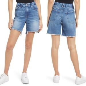Good American Women's Good 90s Icon Bermuda Denim Shorts in Indigo 12/31
